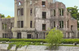 Atomic Bomb Dome in Hiroshima Peace Memorial Park, Japan