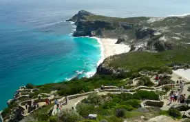 Aerial view over Cape of Good Hope in South Africa