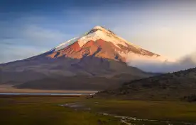 View of Cotopaxi volcano during the day in Ecuador
