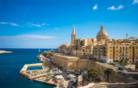 View of Valletta, the capital of Malta, dockside