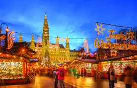 Traditional Christmas market in Vienna, Austria
