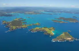 An aerial view of New Zealand