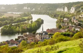 Les Andelys commune, an old Norman village located in northern French, Normandy