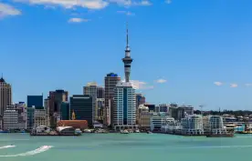 Auckland cityscape with sky tower, New Zealand