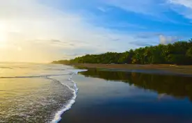 Beautiful beach in Guanacaste during sunset