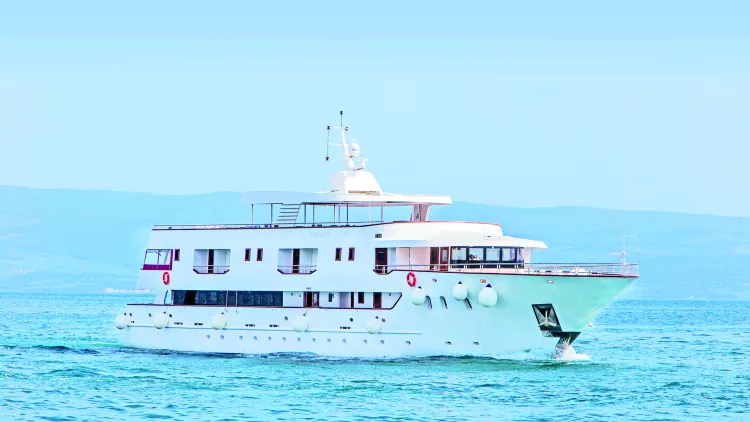 Exterior of the MS Adriatic Sun ship sailing on a sunny day