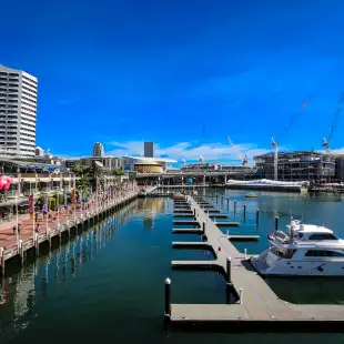 Sunny afternoon in Darling Harbour in Sydney