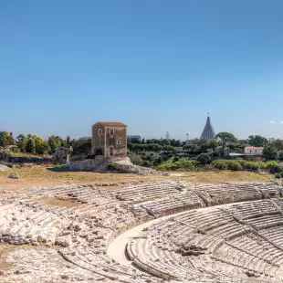 The miller's house inside the archaeological park of Neapolis in Syracuse, Sicily