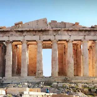 The Acropolis of Athens ancient citadel ruins in Athens, Greece