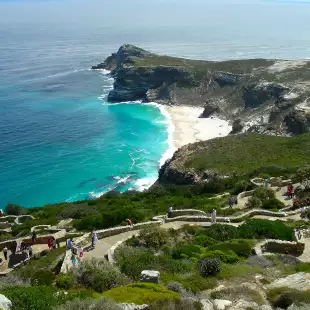 Aerial view over Cape of Good Hope in South Africa