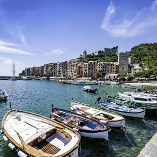 View of Porto Venere harbour, Italy