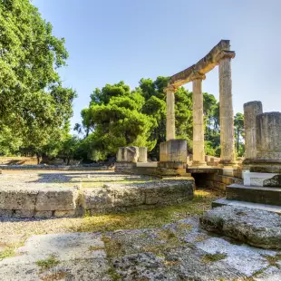 Ruins of the ancient site of Olympia, Greece