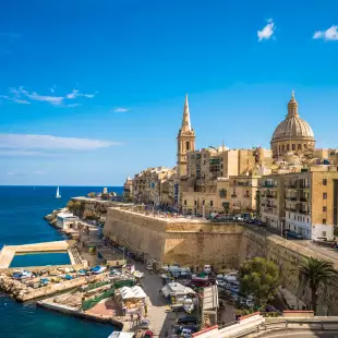 View of Valletta, the capital of Malta, dockside