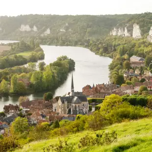 Les Andelys commune, an old Norman village located in northern French, Normandy