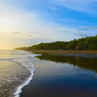 Beautiful beach in Guanacaste during sunset