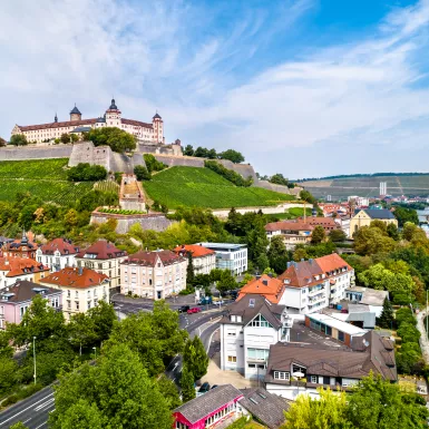 View of Marienberg Fortress in Wurzburg - Bavaria, Germany