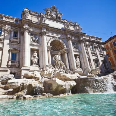 The Trevi fountain in Rome, Italy