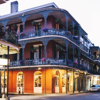 Royal Street in the French Quarter, New Orleans, Louisiana. 