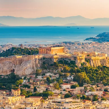 Aerial view of Athens, greece