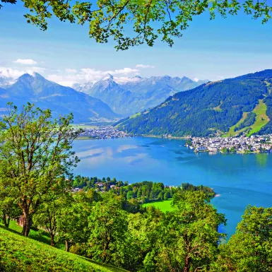 Beautiful landscape with Alps and lake, Zell am See, Austria