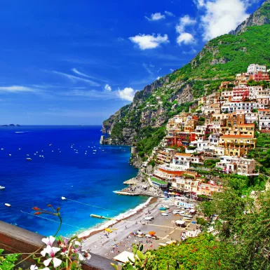 Stunning landscapes of Positano and the Amalfi Coast in Campania, Italy