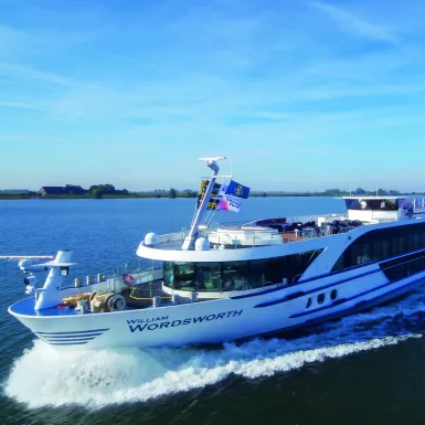 Exterior shot of the William Wordsworth cruise ship