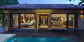Outside evening view of bungalow at the Anantara Kalutara Resort in Sri Lanka