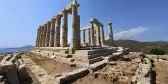 Archeological site in Sounion Greece