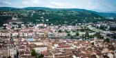 Aerial view of Vienne in Isère, France