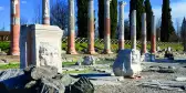 The roman forum with ancient ruins in Rome, Italy