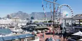 The famous Waterfront in Cape Town, South Africa, with table mountain