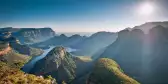 Blyde River Canyon during morning sunlight in Mpumulanga, South Africa