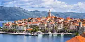 View of the Korcula town, Korcula island, Dalmatia, Croatia