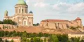 Distant view of the basilica in Esztergom, Hungary