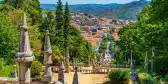 View over Lamego from staircase leading to the church of our lady in Portugal
