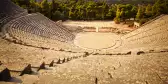 The ancient amphitheatre of Epidaurus in Peloponnese, Greece