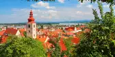 A picturesque view of Ptuj town in Slovenia