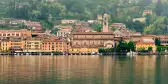 View of the town of Salo in the background alongside the waters Lake Garda