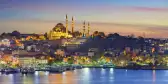 Istanbul with Suleymaniye Mosque during sunset