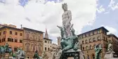 The Fountain of Neptune at Signoria square in Florence, Italy