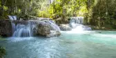 Tat Kuang Si Waterfalls in the tropical forest near Luang Prabang, Laos