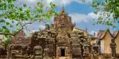 Great stone, Temple Nokor Bachey in Kampong Cham, Cambodia