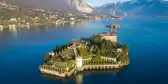 Isola Bella on Lake Maggiore aerial view in Italy