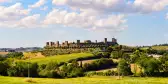 Monteriggioni town and the surrounding nature near Siena, Italy