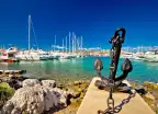 Sailing harbour at the Adriatic town of Rogoznica in Dalmatia, Croatia