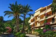 Exterior of the Alberi Del Paradiso Hotel in Cefalu, Italy