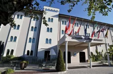 Exterior of the Grand Hotel Guinigi in Lucca, Italy