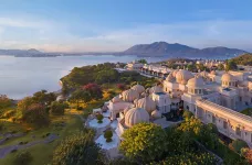 Aerial view of Udaipur City in Rajasthan, India