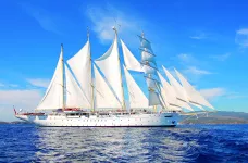 Exterior view of the Star Flyer ship at sea