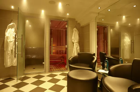 Sauna and steam room aboard the Lord Byron ship